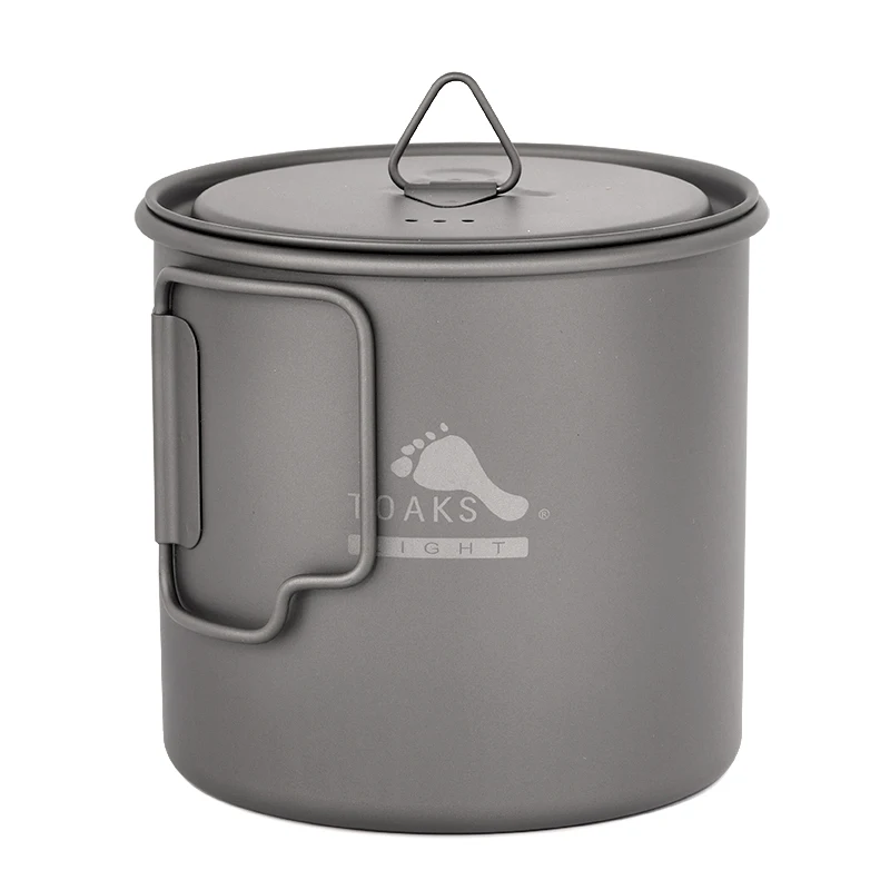 POT-650-L TOAKS 650 мл титановая чашка для кемпинга легкая по весу кастрюля набор посуды для Пикника Сверхлегкий горшок - Цвет: POT-650-L