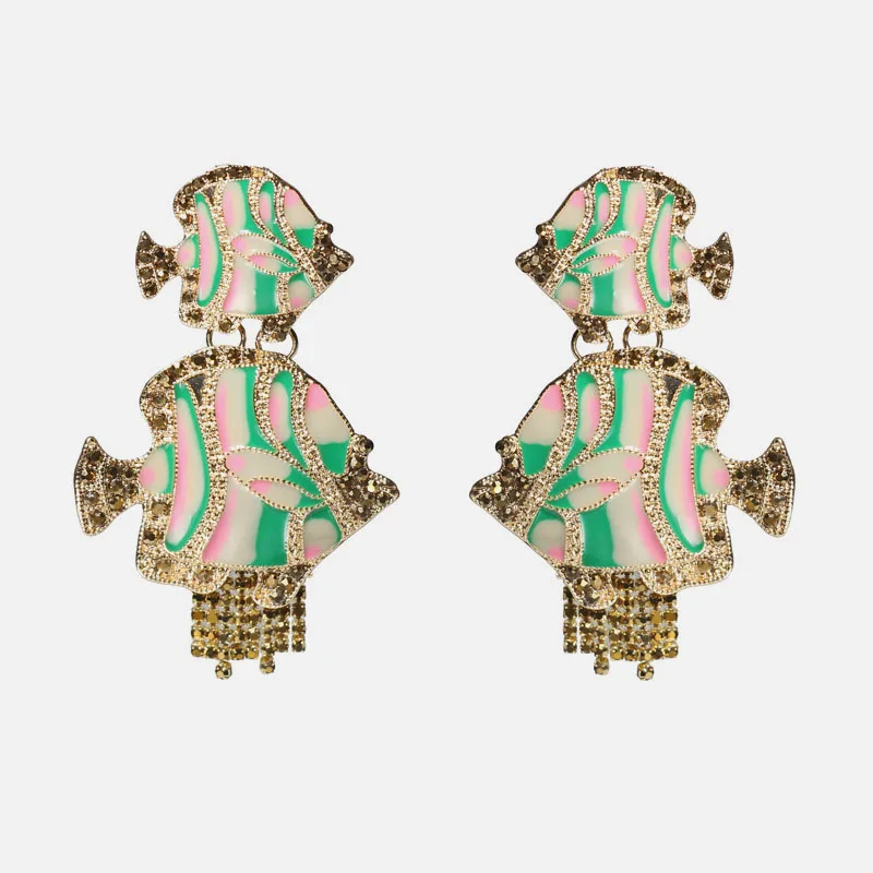 Модные массивные металлические серьги Bestessy большие висячие серьги-капли