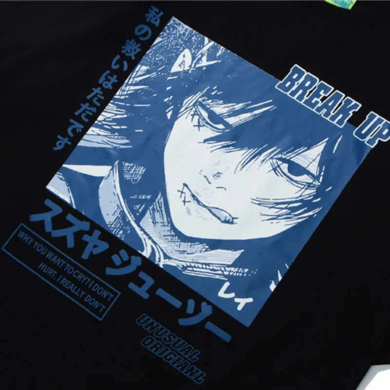

Japanese Streetwear Anime Printed T Shirt Men Summer Cotton Short Sleeve Hip Hop Harajuku Oversized Fashion Rock Casual Tops Tee