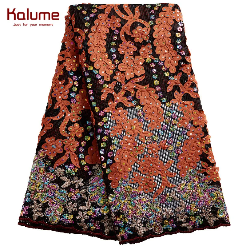 Восковая кружевная ткань Kalume блестки высокое качество 2021 африканская