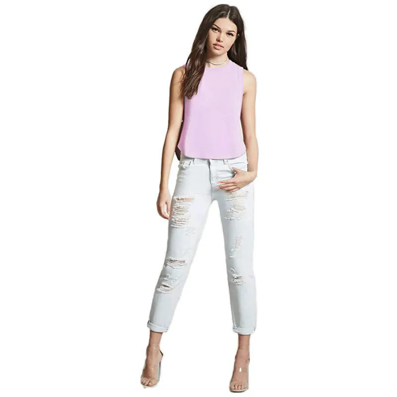 

Fast selling foreign trade Europe and the United States sexy bottomed vest for women in summer with loose and casual wide