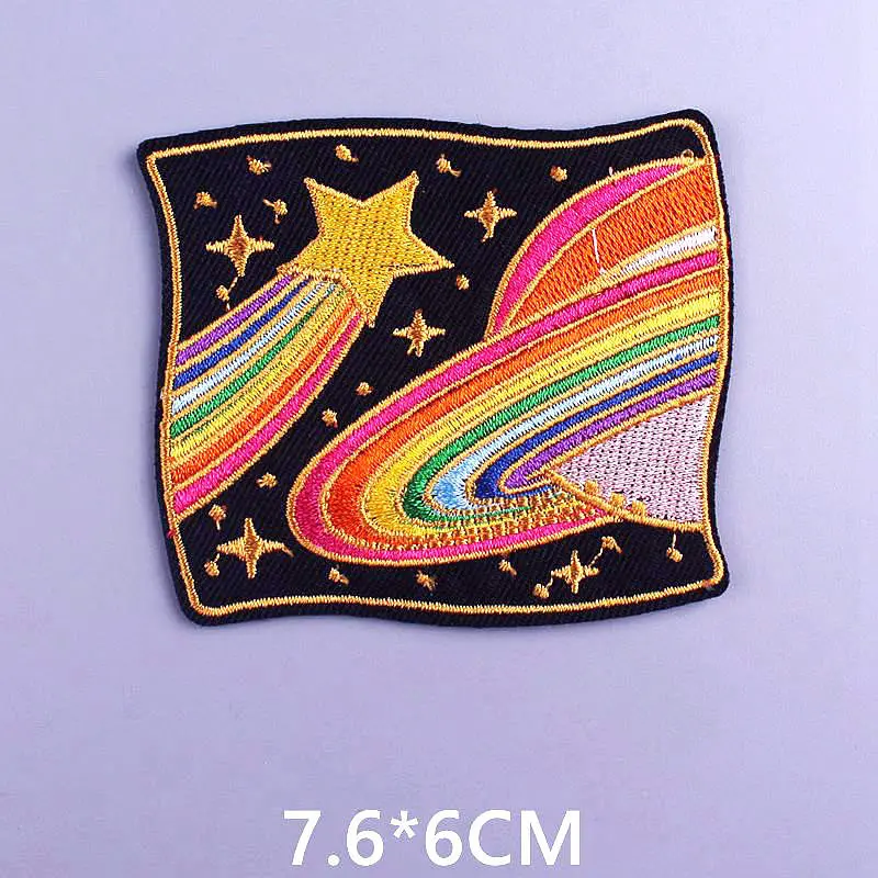 Космос НЛО т иностранцев патч вышитые патчи для одежды Parches Alien в полоску значки