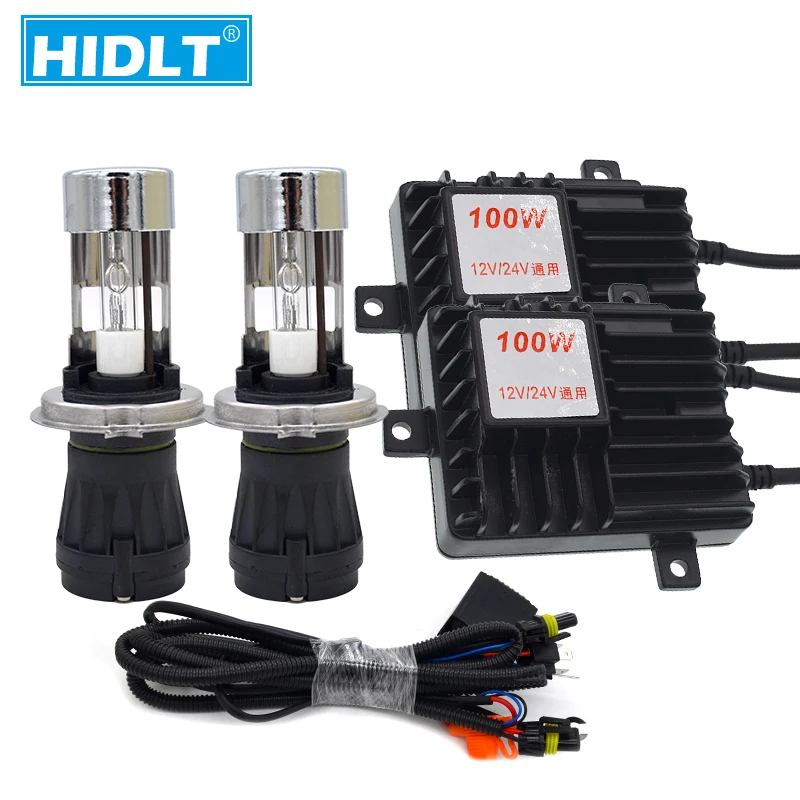 HIDLT 24V 100W H4 Bixenon HID конверсионный комплект для авто грузовик лодка AC электронный
