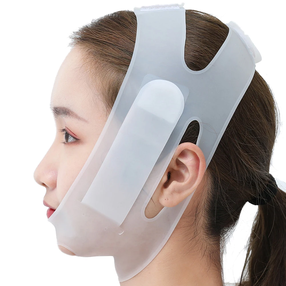 Силиконовая V-образная повязка для лица Подтяжка щек тонкая маска уменьшения