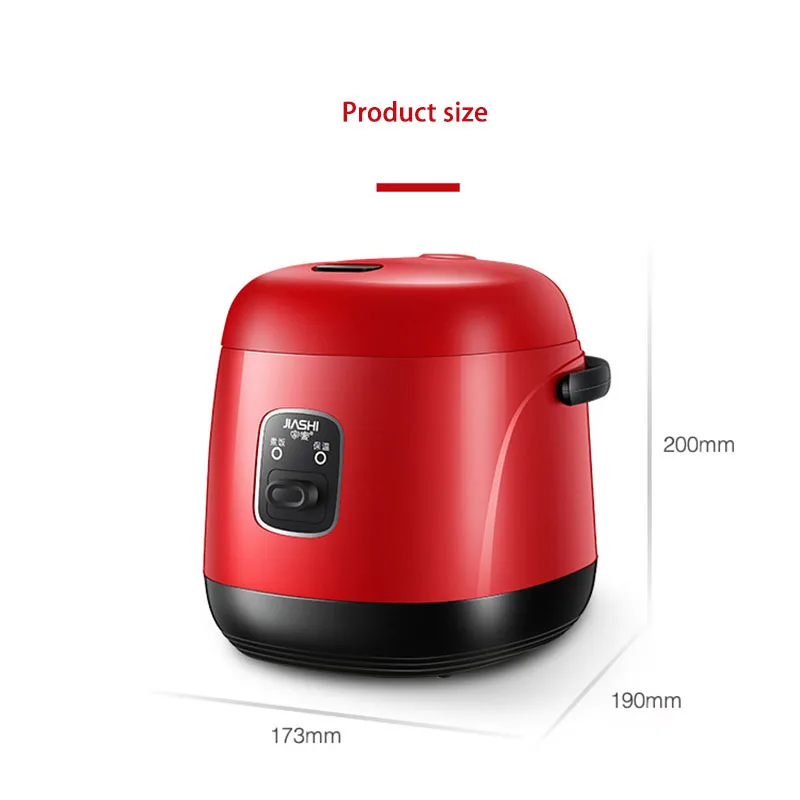 

220V Mini Rice Cooker Home Dormitory Students 1-2 People multicooker Steamed Stuffy Soup Versatile 1.2L