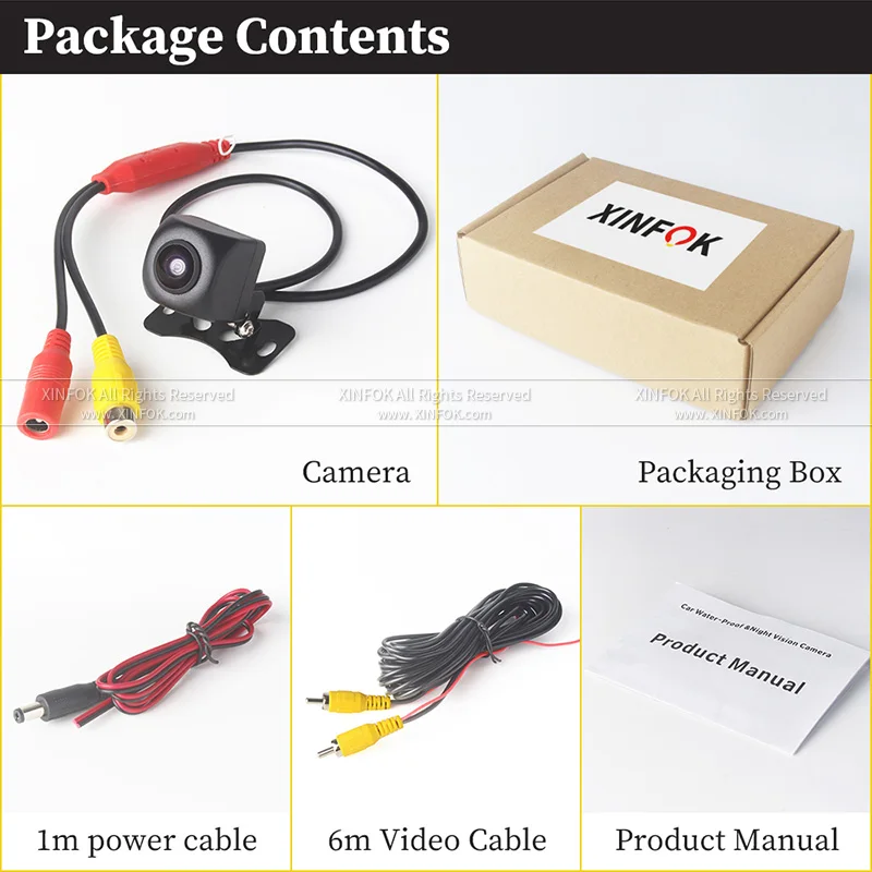 

HD Night Vision Rear Side 170 Wide Angle DC 12V Waterproof Auto Reverse Parking Backup Monitor Universal Car Reversing Camera