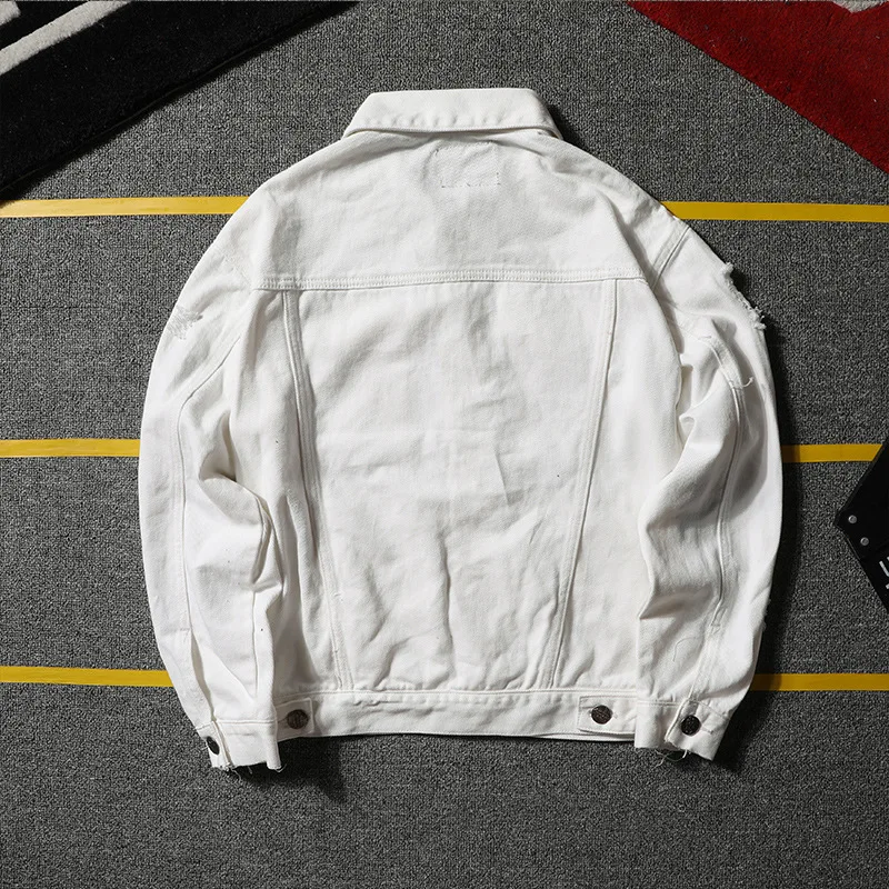 Куртка мужская джинсовая ветровка Повседневная модная уличная одежда розовый