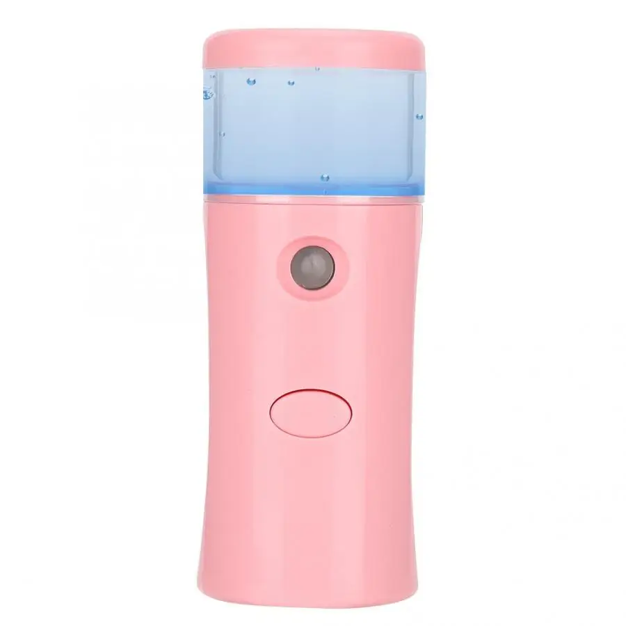Мини портативный нано спрей розовый увлажняющий отпариватель для лица