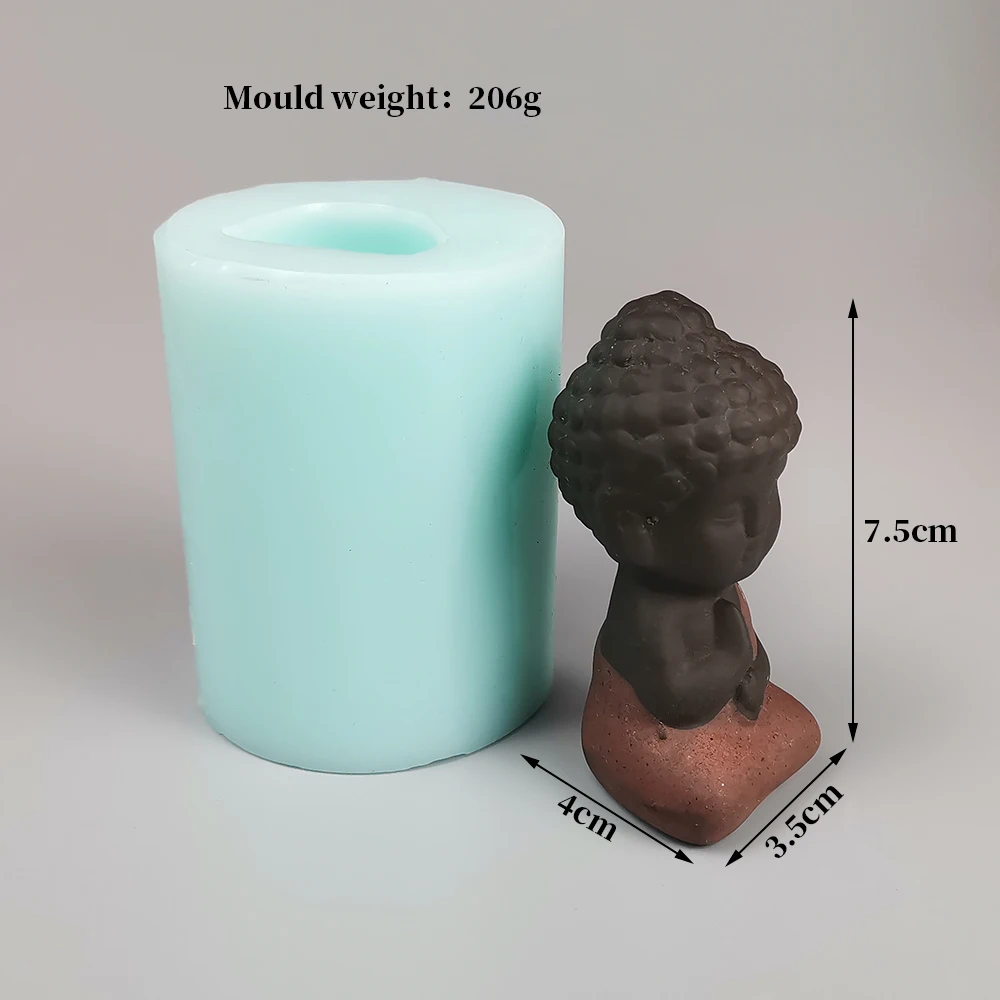 4 стиля 3D силиконовые формы Будды Мыло будды ручной работы статуя фарфоровая