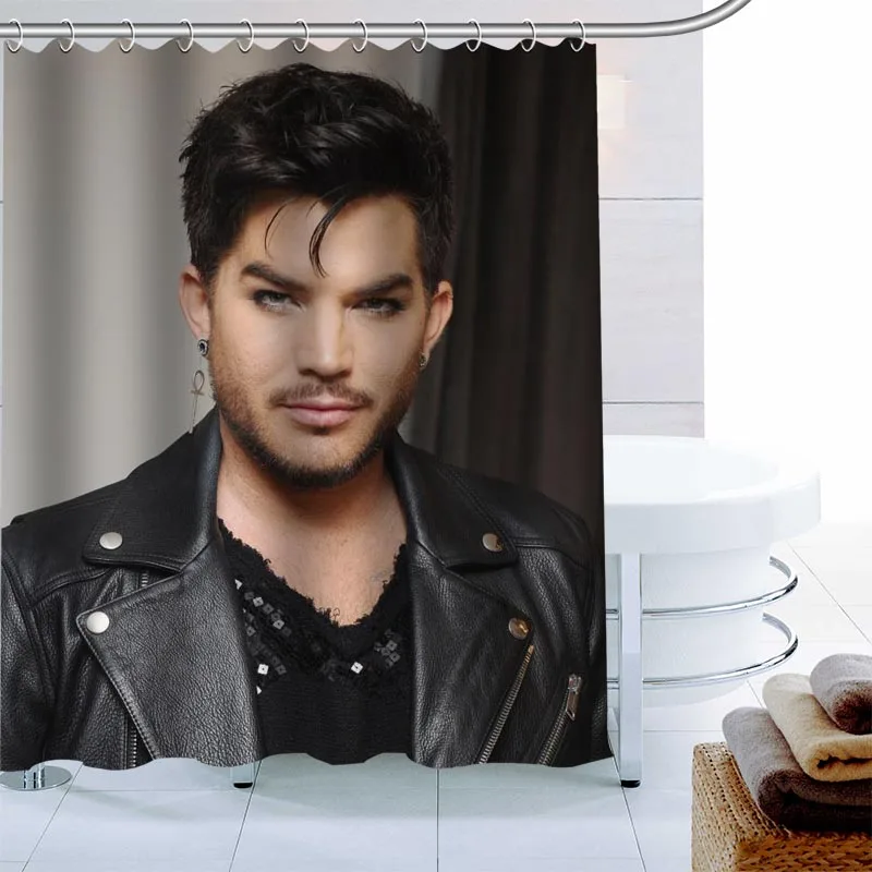 

Занавеска для душа Adam Lambert, 12 крючков, ткань из полиэстера, 3D-печать, водонепроницаемая занавеска для ванной, занавеска для ванной, водонепро...