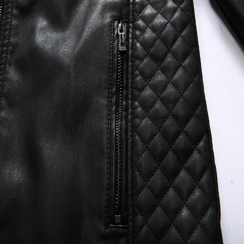 

New Boutique Men Leather Suede Jacket British Style Hooded Motorcycle Leather Jacket Male Black PU Biker Outerwear