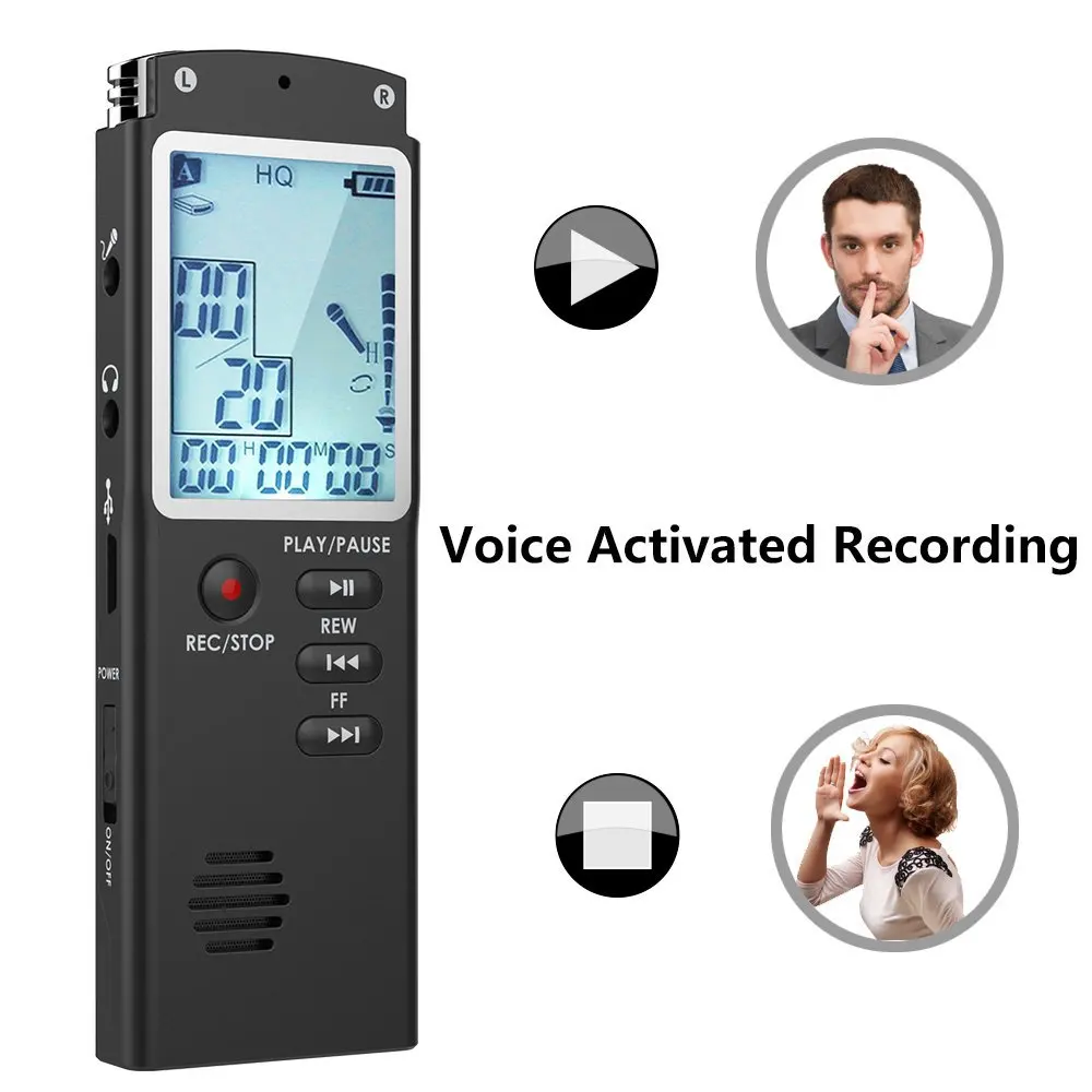 Профессиональный диктофон USB 8 ГБ 16 32 96 часов записи с WAV mp3-плеером цифровой аудио