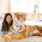 Кукла-Ягуар с имитацией белого тигра, Реалистичная тигр и леопард, плюшевые игрушки, мягкие дикие животные, подарок для детей на день рождения, 120 см