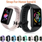 Ремешок силиконовый для наручных часов Honor Watch 6, регулируемый сменный Браслет для смарт-часов Huawei Honor Band 6