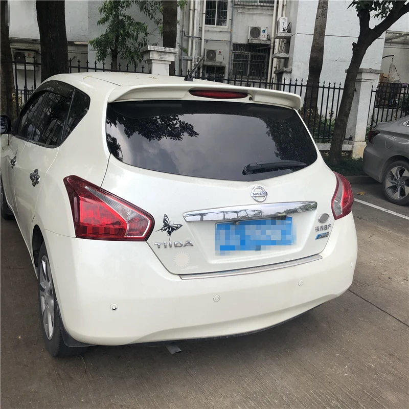 Спойлер для NISSAN Versa 2011 2015 спойлер Tiida YC светильник кой высококачественный из АБС