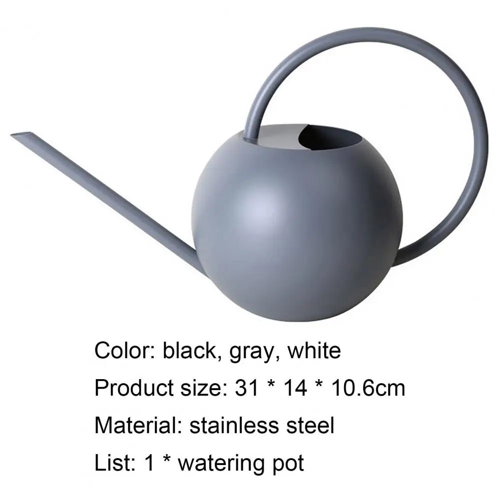

pots de jardin Watering Can Solid Color Long Spout Stainless Steel Indoor Outdoor Plants Watering Pot for Garden