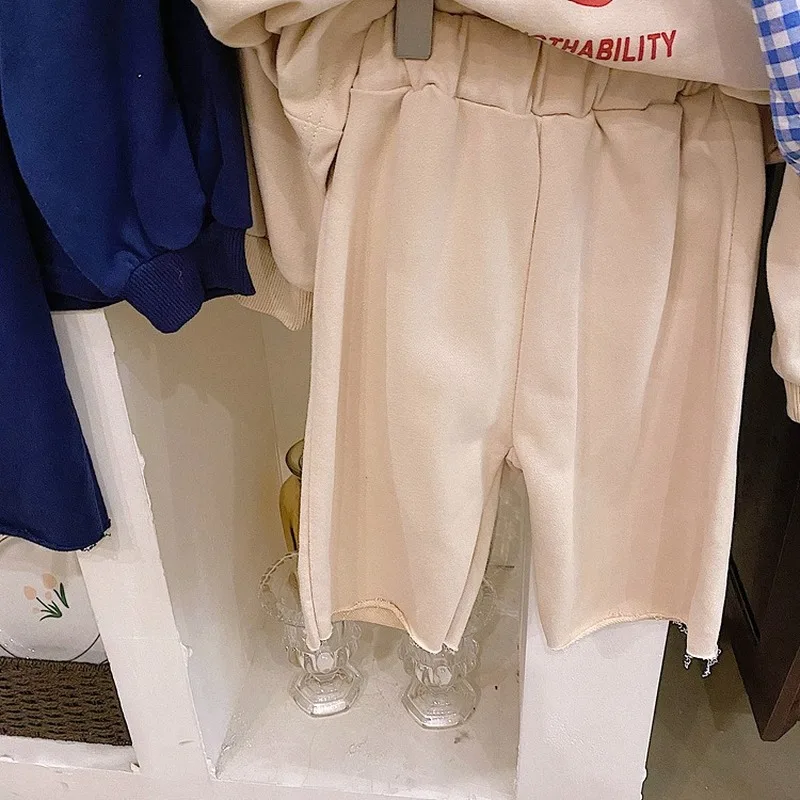 

Ins Korean Style Toddler Girls Casual Suits Set 2021 Spring Kids Girls Sportshoodies with Shorts Suit Two Pcs Infant Clothes