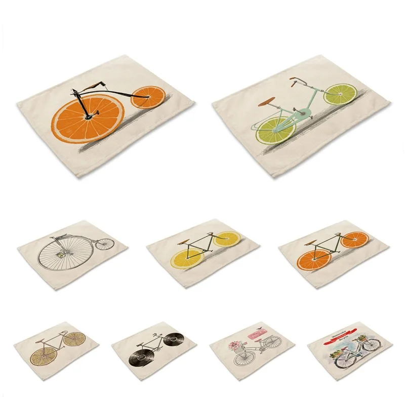 Велосипедные цветы настольные коврики нордическая домашняя подстилка для