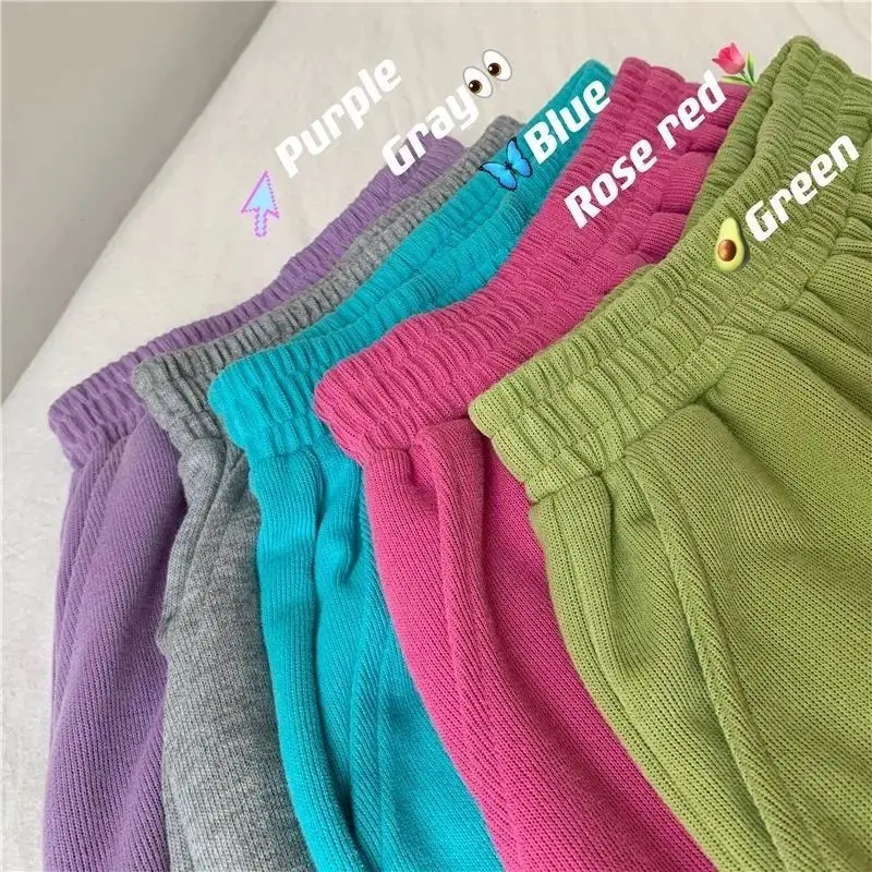 Шорты женские однотонные с вышивкой милые модные в японском стиле уличная одежда