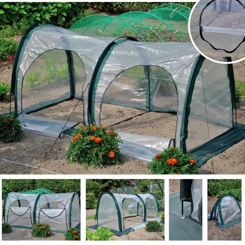 

2m PE Garden Heat Preservation Tunnel Tent Movable Plant Canopy Fleshy Greenhouse Greenhouse Greenhouse Rainproof and Breathable
