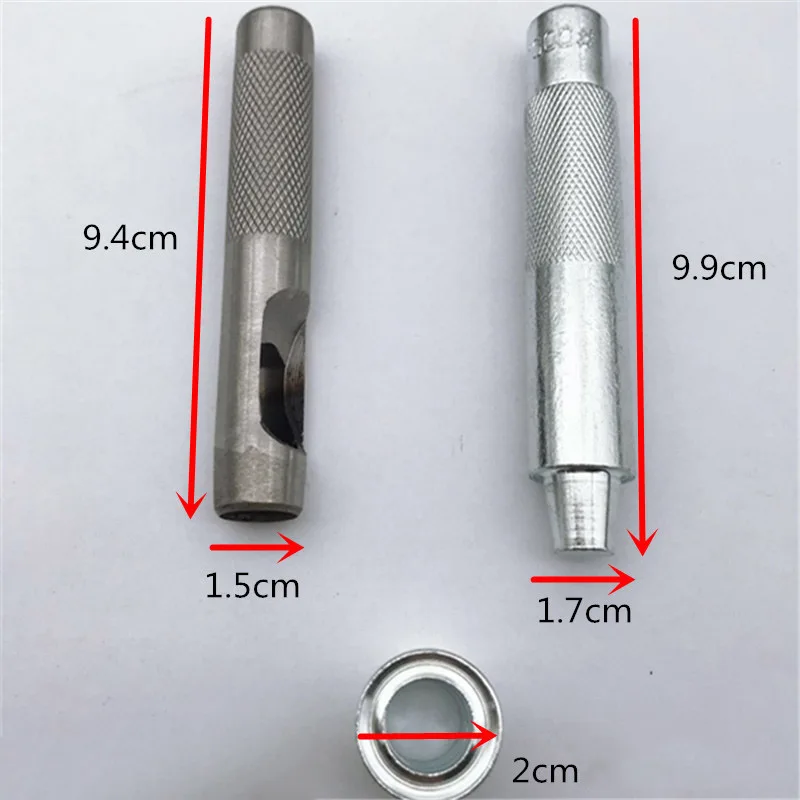 Набор металлических люверсов 12 мм для ремонта кожи и скрапбукинга сделай сам