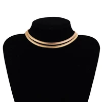 2 pcsset snake bone chain choker necklace for women men punk hip hop neck collar female party accessories necklace jewelry