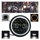 7 дюймов головной светильник для мотоцикла H4 автомобиля 7 ''светодиодная фара дальнего светильник Phare фарол Moto фары для BMW Softail Cafe Racer чоппер