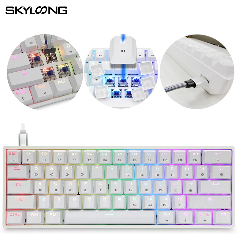 Механическая игровая клавиатура SKYLOONG GK61 с горячей заменой Проводная RGB