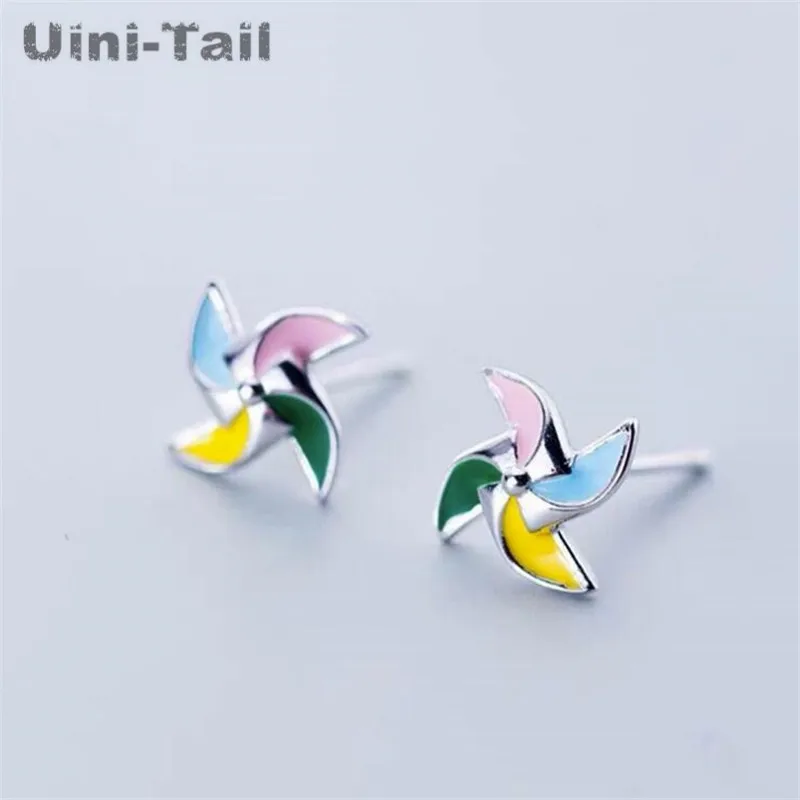 Uini Tail новинка 2019 Стерлинговое Серебро 925 пробы маленькая свежая цветная мельница