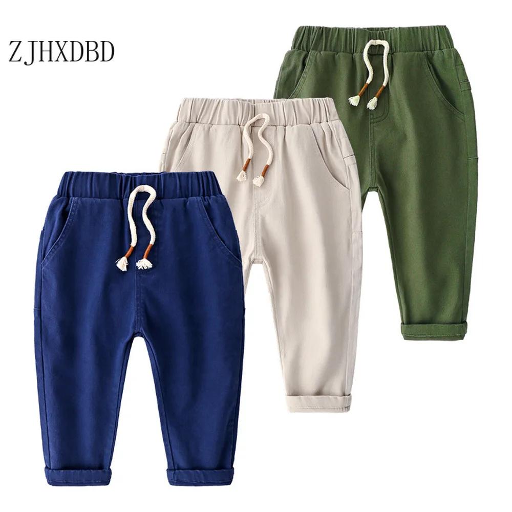 Повседневные Длинные шаровары синего и зеленого цвета для мальчиков модные