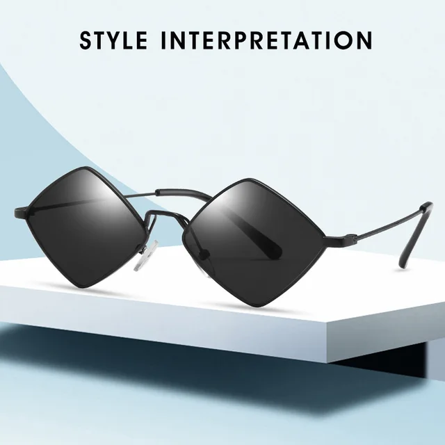 Zilead Retro Rhombus Sun Glasses Irregular Outdoor Spectacle Fashion Metal Frame Punk Women Sunglasses UV400 Gafas De Sol Hombre 3