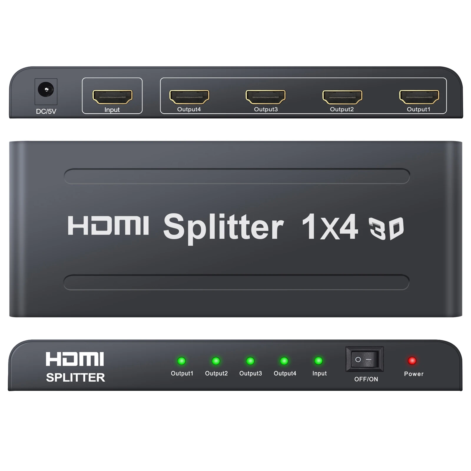Prozor 1 в 4 выхода HDMI совместимый сплиттер 4K @ 30Hz 3D Поддержка DTS DSD Аудио Видео