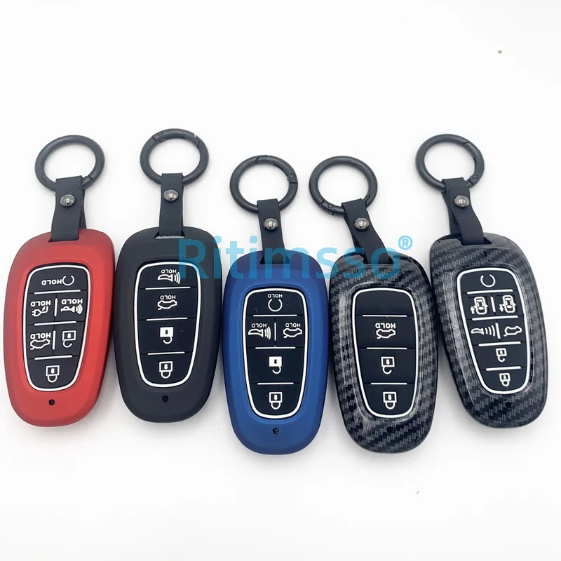 ABS стайлинга автомобилей чехол для ключей Hyundai Nexo Sonata 3 4 5 6 7 кнопки дистанционного