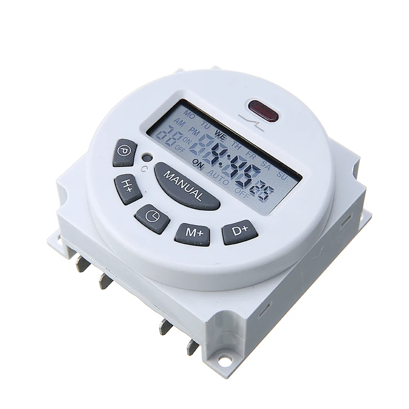 Mayitr AC12V/24 В/110 В/220 В ЖК-дисплей цифровой программируемый реле времени таймер