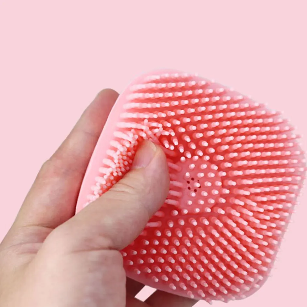 Массажная силиконовая щетка для ванны со скрытым отверстием купания и