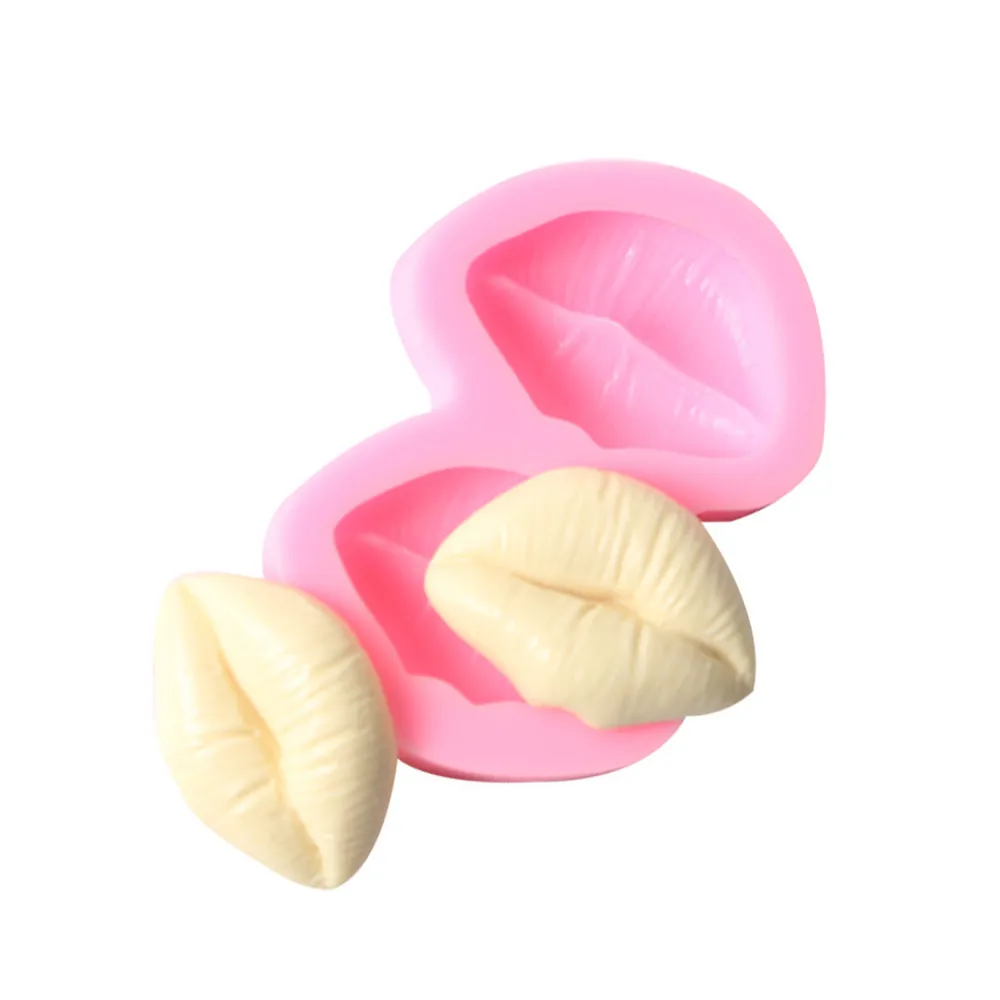 2 полости сочные Губы Форма силиконовая форма для шоколадной резинки паста