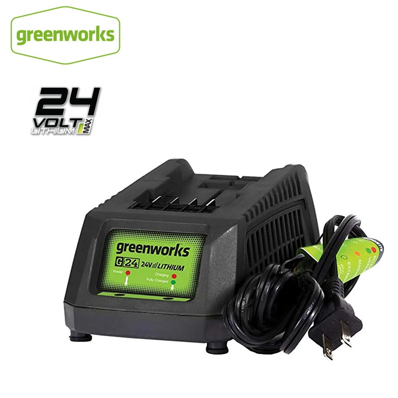 Greenworks 29862 G24 косилка Батарея Зарядное устройство 24 V резиновые ножки настенный