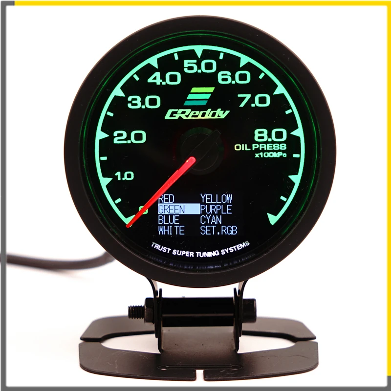 Спидометр GReddi Multi D/A lcd цифровой дисплей масляного давления автомобильный измерительный прибор 2,5 дюйма 62 мм 7 цветов в 1