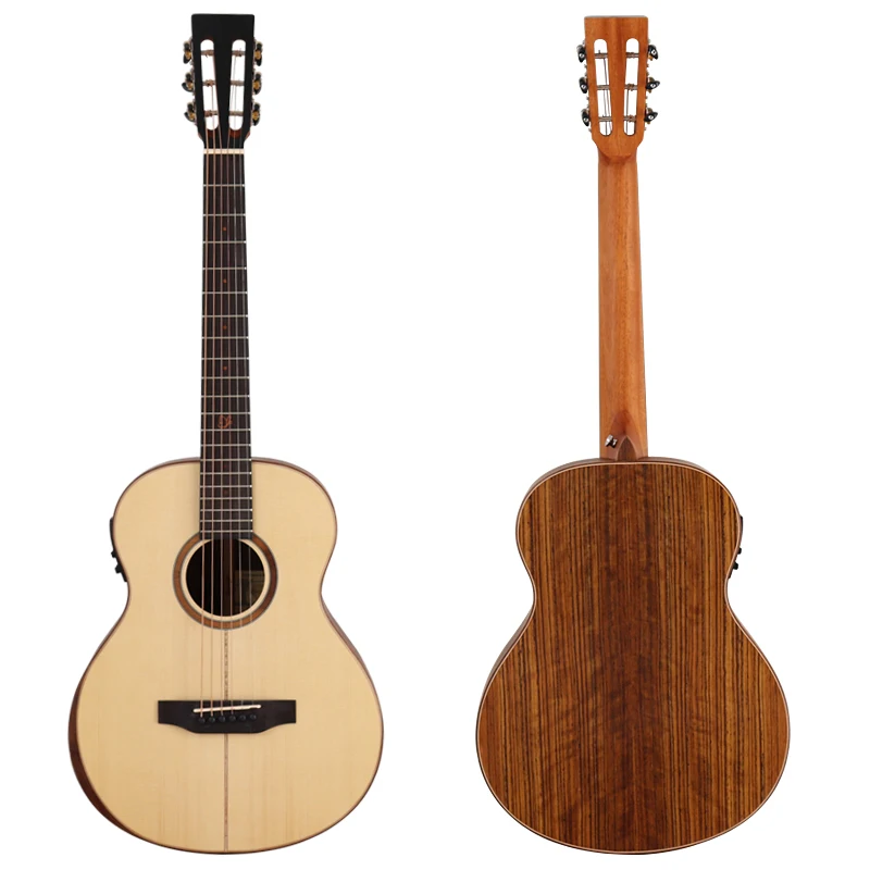 Электрическая акустическая мини-гитара 36 дюймов 6 струн матовая с головкой и