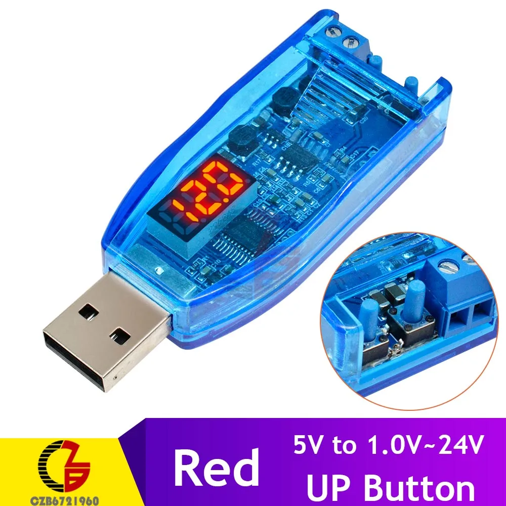 Фото USB DC-DC понижающий модуль питания с вольтметром от 5 в до 9 12 В 24 усилитель USB DC-DC понижающий модуль питания с вольтметром от 5 в до 9 12 В 24 усилитель
