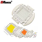 Светодиодный чип COB высокой мощности 1, 3, 5, 10, 20, 30, 50, 100 Вт, Теплый Холодный белый, красный, зеленый, синий, RGB, квадратный матричный интегрированный светильник