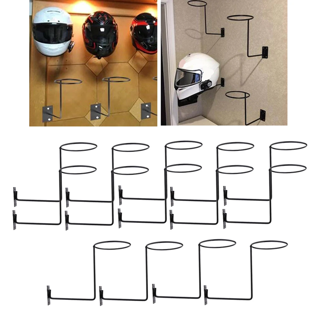 14pcs Aluminum Helmet Rack Wall Display Storage Holder Motorcycle Motorbike | Автомобили и мотоциклы