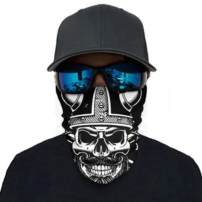 Шарф-Балаклава в стиле викингов подвеска на голову с черепом маска для лица