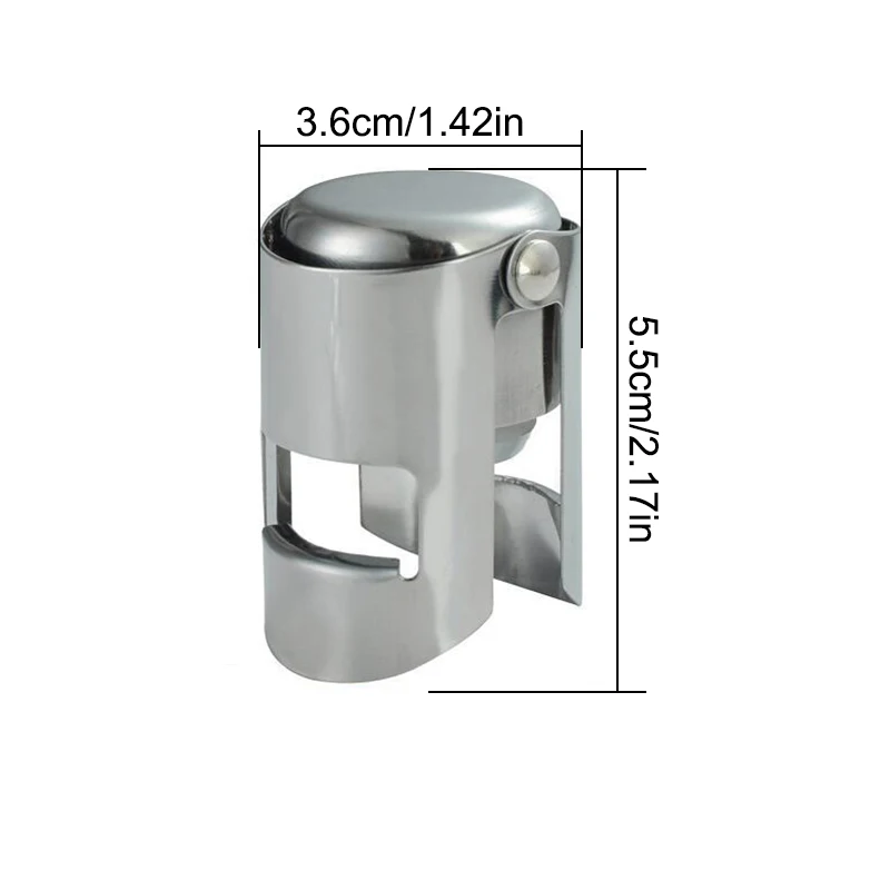 

MOSEKO Stainless Steel Champagne Wine Bottle Stopper Portable Sealer Bar Stopper Wine Stopper Sparkling Wine Bottle Cap