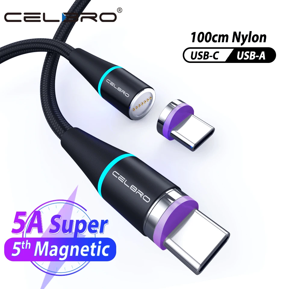 Магнитный кабель быстрой зарядки QC 3 0 5A супер Зарядка для Huawei P30 P20 Mate30 Honor20 pro