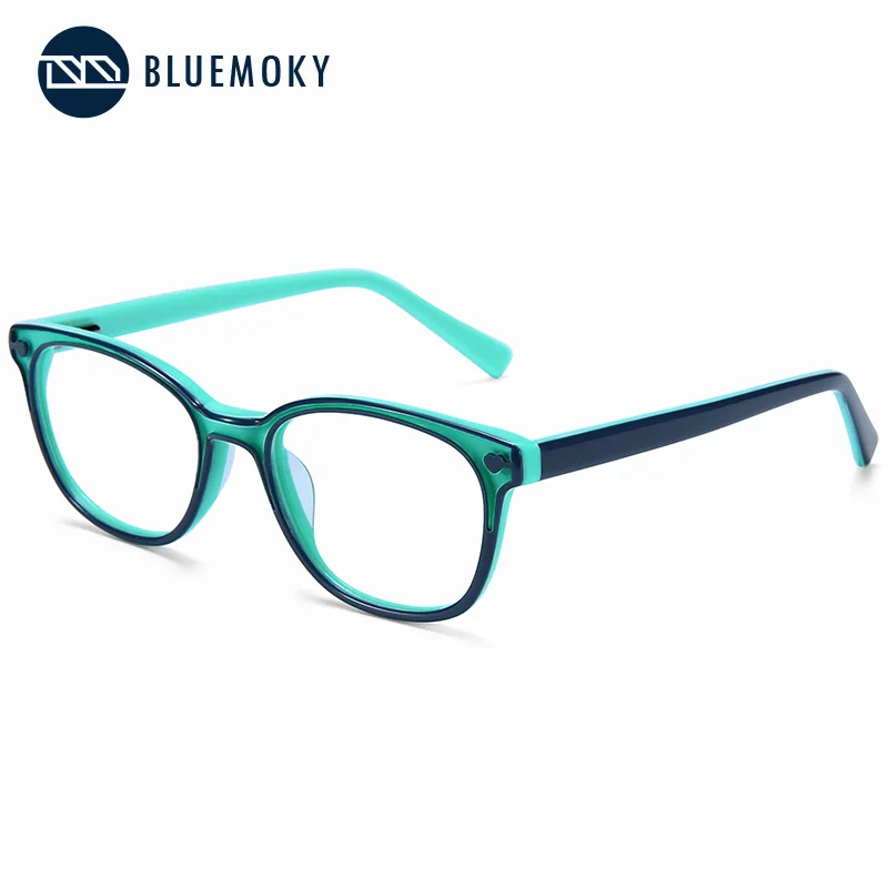 BLUEMOKY ацетатные очки, прозрачная оправа, для девушек, близорукость, оптические очки, оправа, для детей, милые, прозрачные, модные, оправа для очков