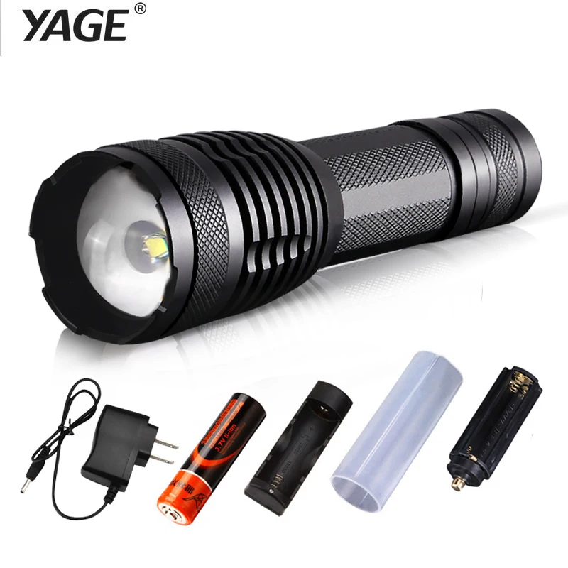 Фонарик YAGE 339C перезаряжаемый 18650 cree XML T6 светодиодный масштабируемый|xml-t6 led