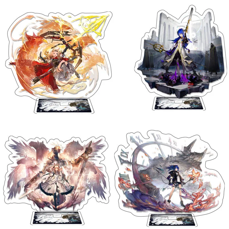 

1 Pcs Cute Game Arknights Cosplay Stand Model Amiya Hoshiguma SilverAsh Acrylic Plate Desktop Decor Action Figure Toys Gifts