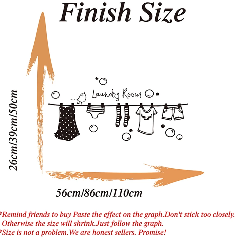 Большая сушильная ткань для стирки настенная наклейка стирка уборной одежды