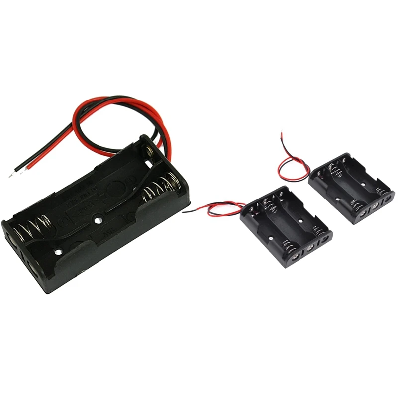 2 предмета черный красный кабель 3x1 5 V Aa батареи батарейного ящика держатель и 1 шт.